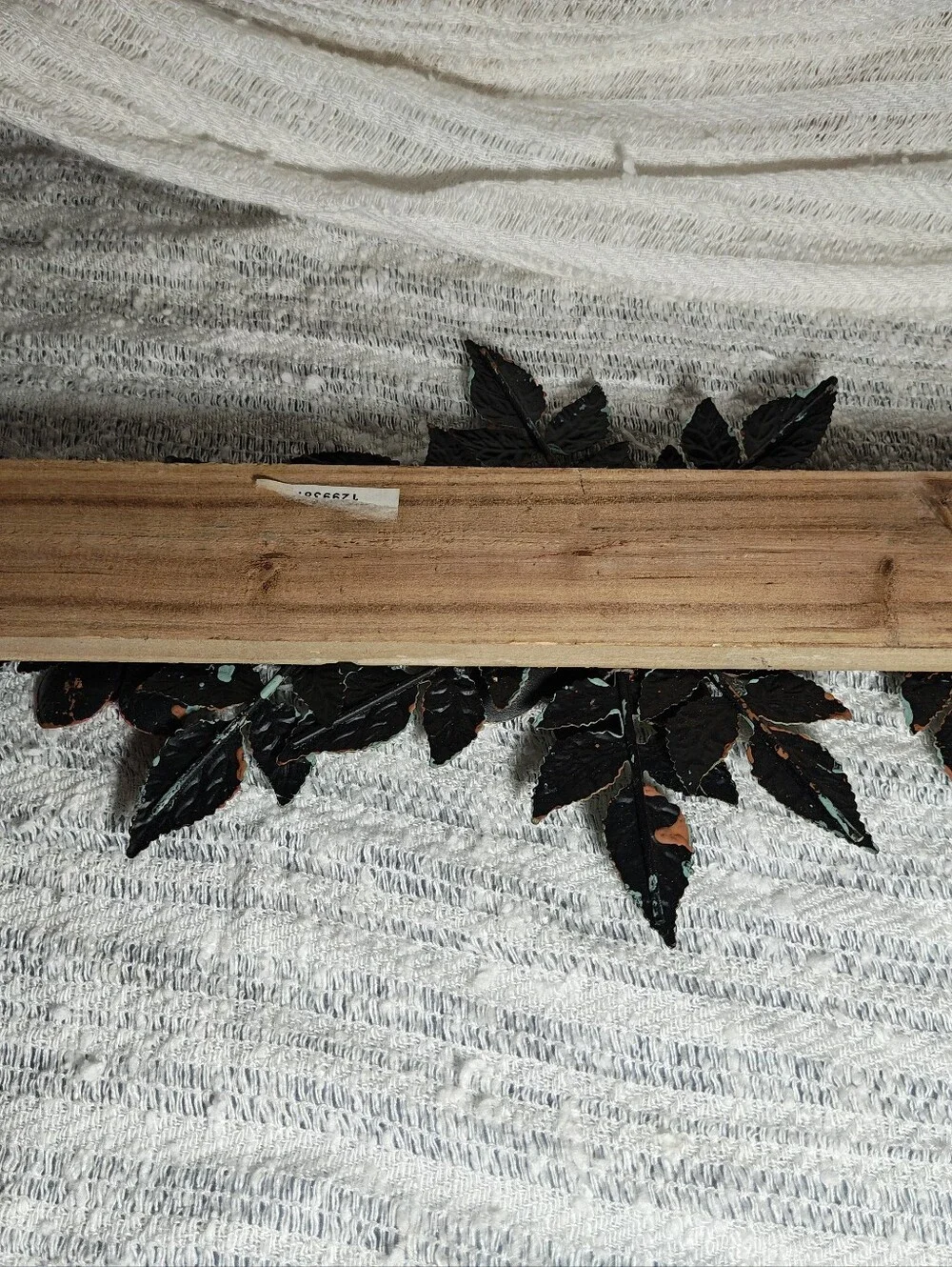 Floral Wooden Arrow Wall Decor in Cream, Green & Red